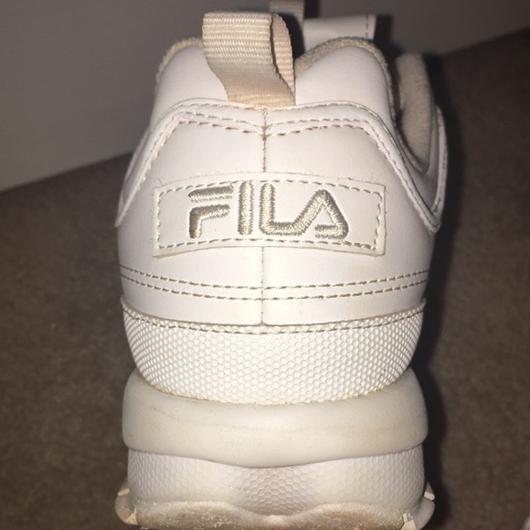 Women’s 5 white chunky filas - Picture 3 of 5